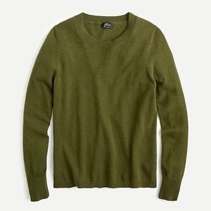 J. Crew | Deep Moss Crew Neck Cashmere Sweater M